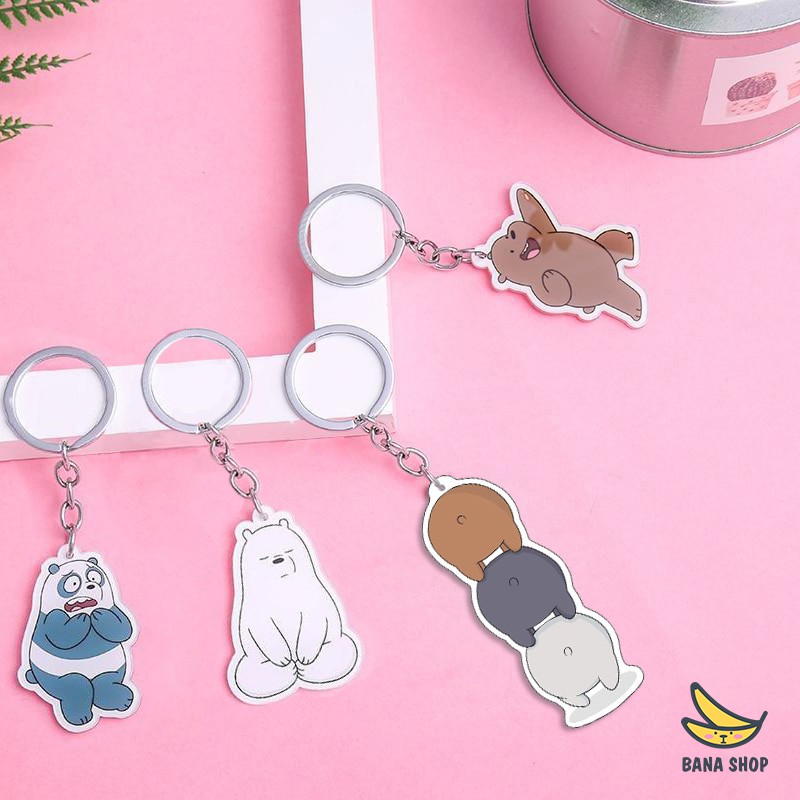 Móc khoá acrylic Chúng tôi đơn giản là Gấu We Bare Bears