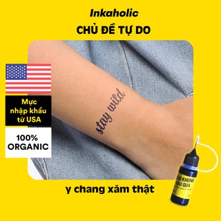 💛 [Chủ đề Tự Do] 🦅 Hình xăm tạm thời Inkaholic 15 ngày, mực xăm 100% thành phần tự nhiên và chống nước