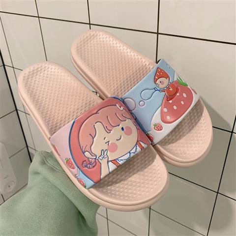 Dép đi trong nhà nữ dễ thương mùa hè cô gái hoạt hình đế dày chống trượt biển và ngoài trờinhu cầu thiết yếu hàng ngày