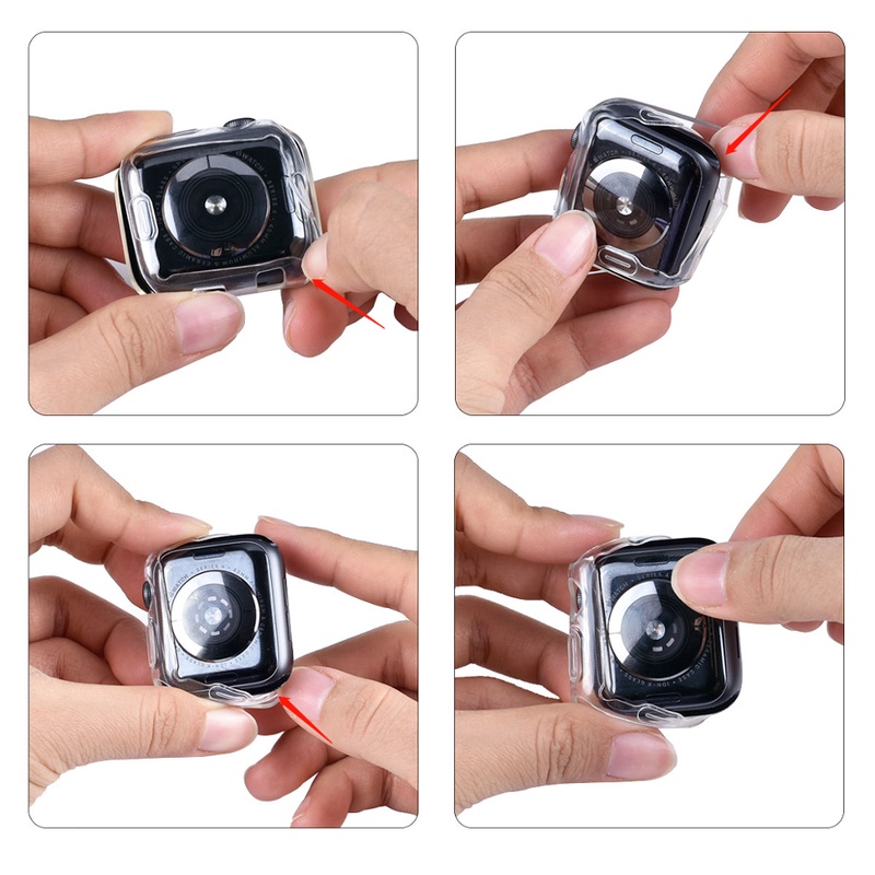 Ốp TPU Trong SuốT BảO Vệ MàN HìNh Cho ĐồNg Hồ Apple Watch 8 Ultra7 6 SE 5 4 49MM 41MM 45MM 44MM 40MM IWatch 4 3 2 42MM