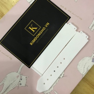 Tặng kèm tovit thay dây Dây đồng hồ Hublot trắng nữ size 13 19 18 case 34
