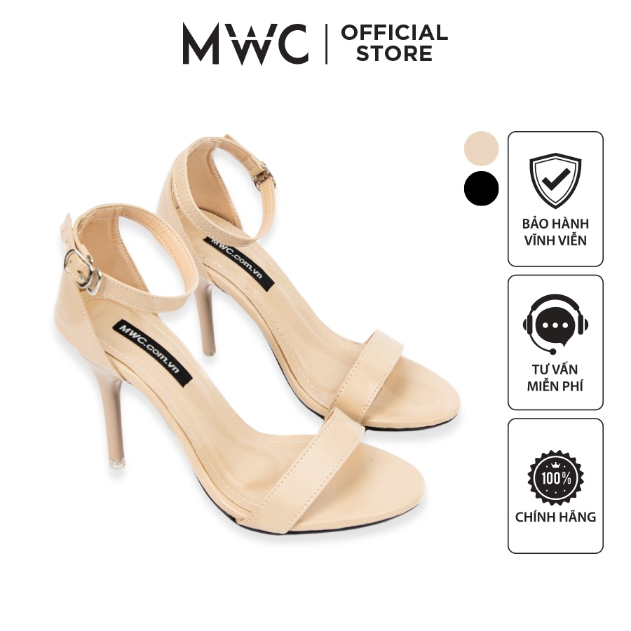 Giày MWC 3973 - Giày Cao Gót 7cm Nữ Đế Nhọn , Giày Sandal Cao Gót Quai Ngang Dây Mảnh