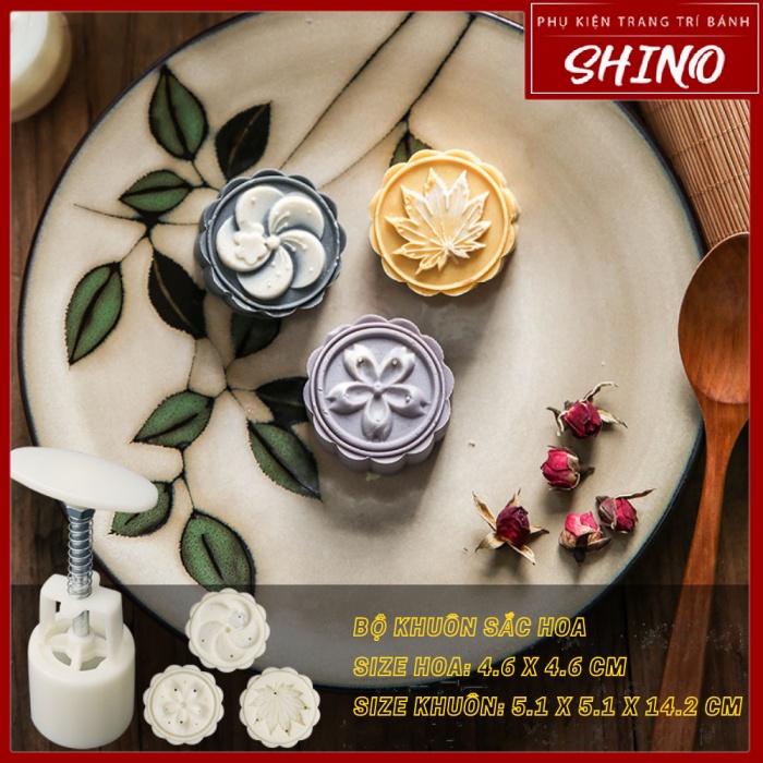 Khuôn Bánh Lò Xo 50G  Trung Thu/Bánh Nướng/bánh Dẻo họa tiết hiện đại