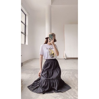 Chân váy cạp xoè 3 tầng