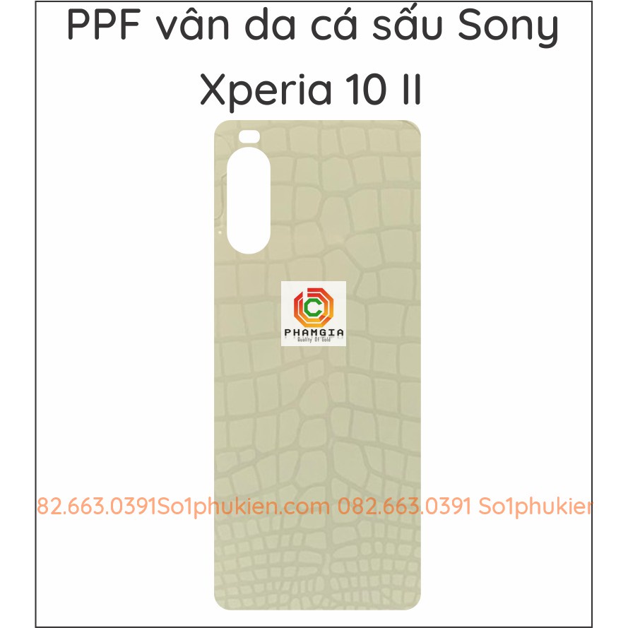 Miếng dán PPF vân da cá sấu dành cho Sony Xperia 10 ii