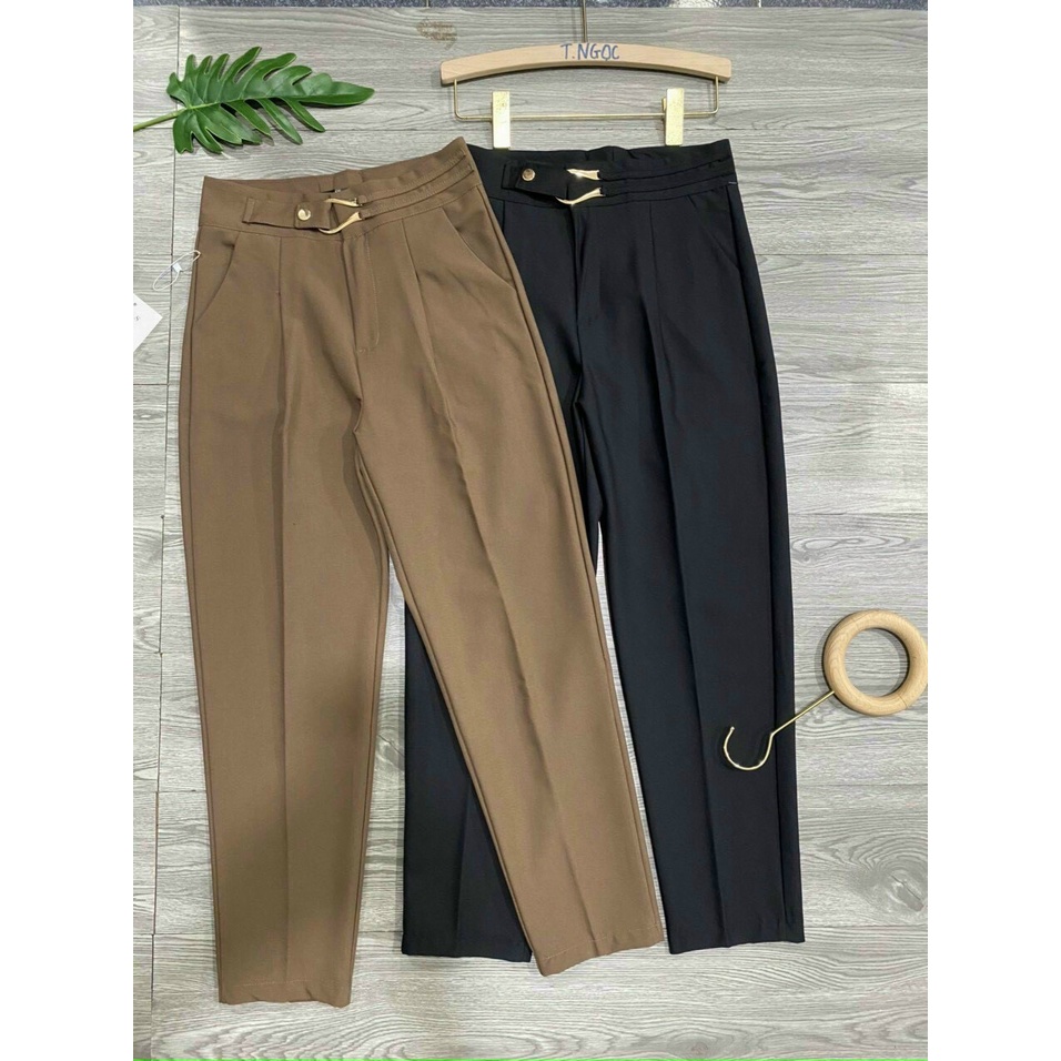 [XẢ HÀNG] Quần Baggy Khoen Thắt Lưng Công Sở Thanh Lịch Cho Nữ | Smide Clothing