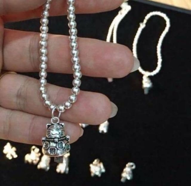 Charm Bạc Mèo thần tài( ảnh tự chụp) CÓ BẢO HÀNH