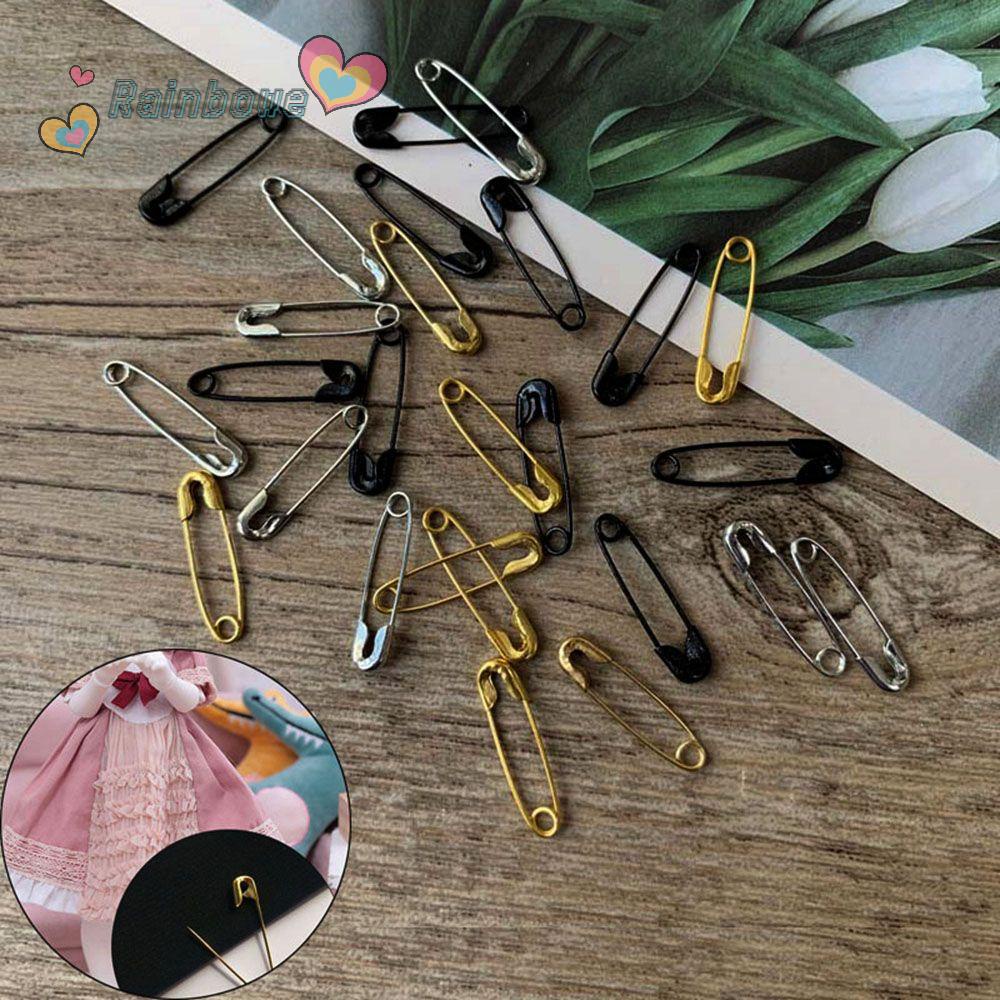 Cầu Vồng 10 Cái|Kim Băng Cài Quần Áo Búp Bê BJD 19*4mm Bằng Kim Loại Nhiều Màu Sắc