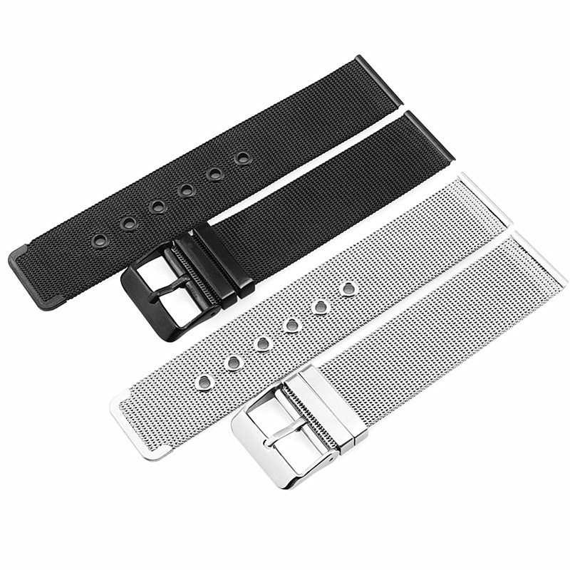 Dây Đeo Tay Thay Thế Bằng Thép Không Gỉ Dạng Lưới Kích Thước 18mm / 20mm / 22mm / 24mm