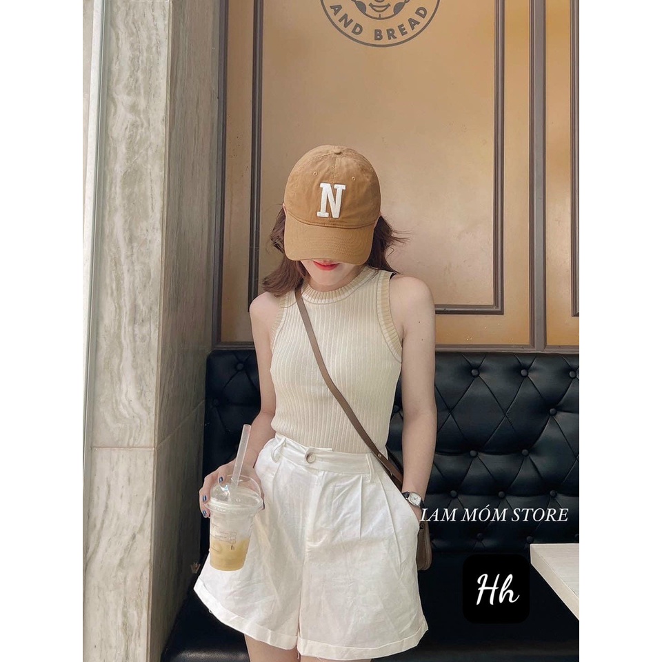 Áo ba lỗ len viền nhiều màu