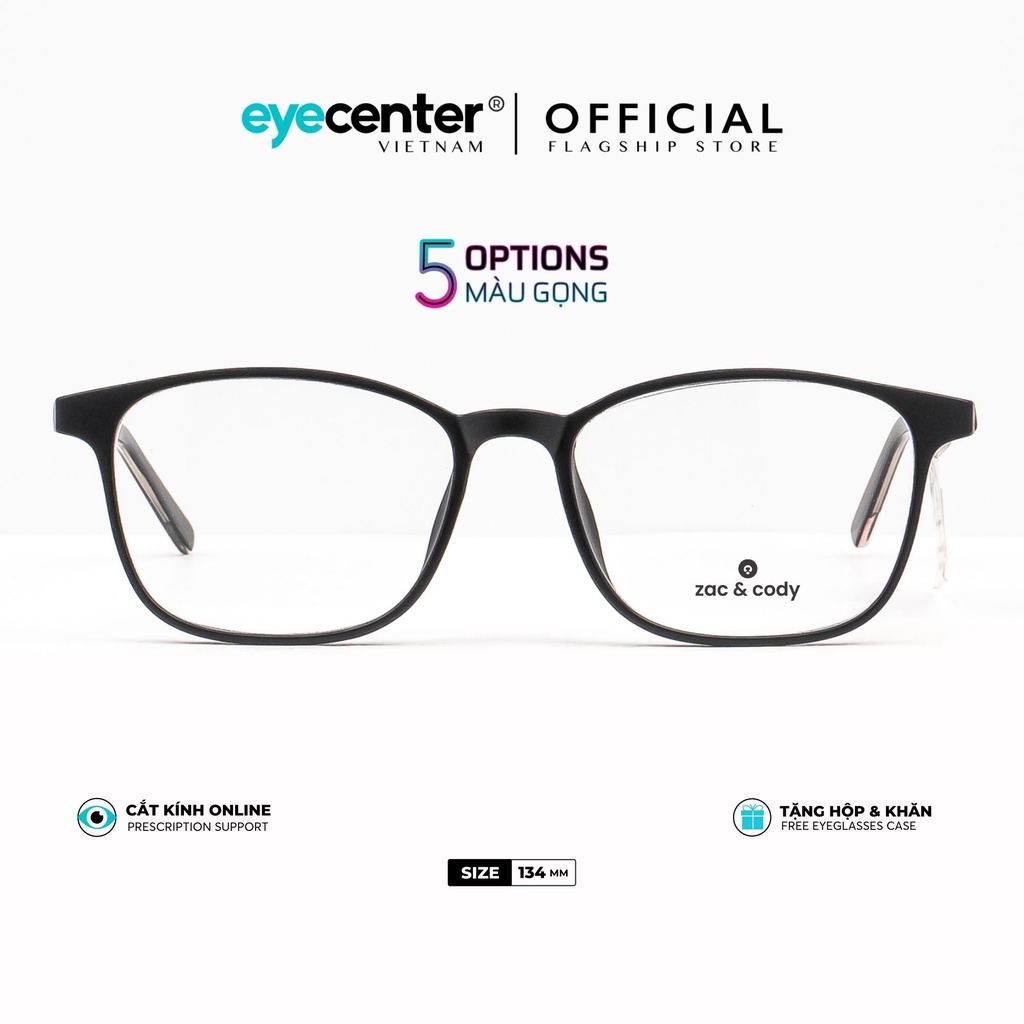 Gọng kính nam nữ chính hãng C60-S by ZAC&amp;CODY lõi thép chống gãy nhập khẩu Eye Center Vietnam