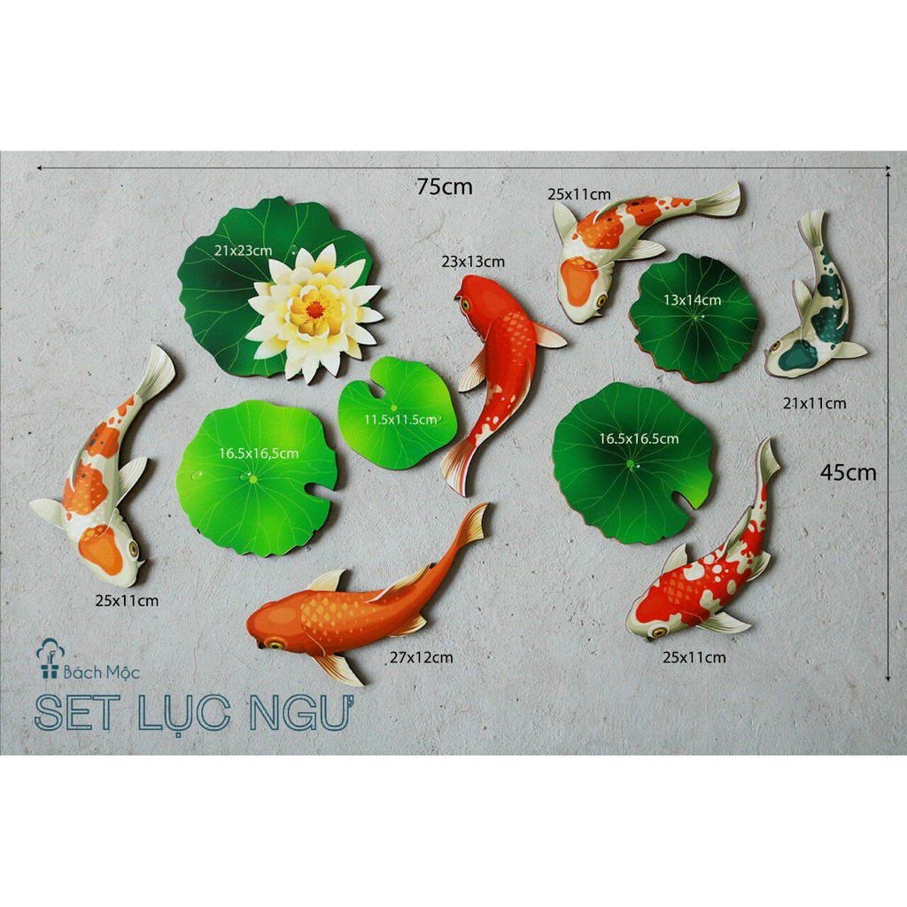 TRANH GỖ DÁN TƯỜNG LỤC NGƯ D10