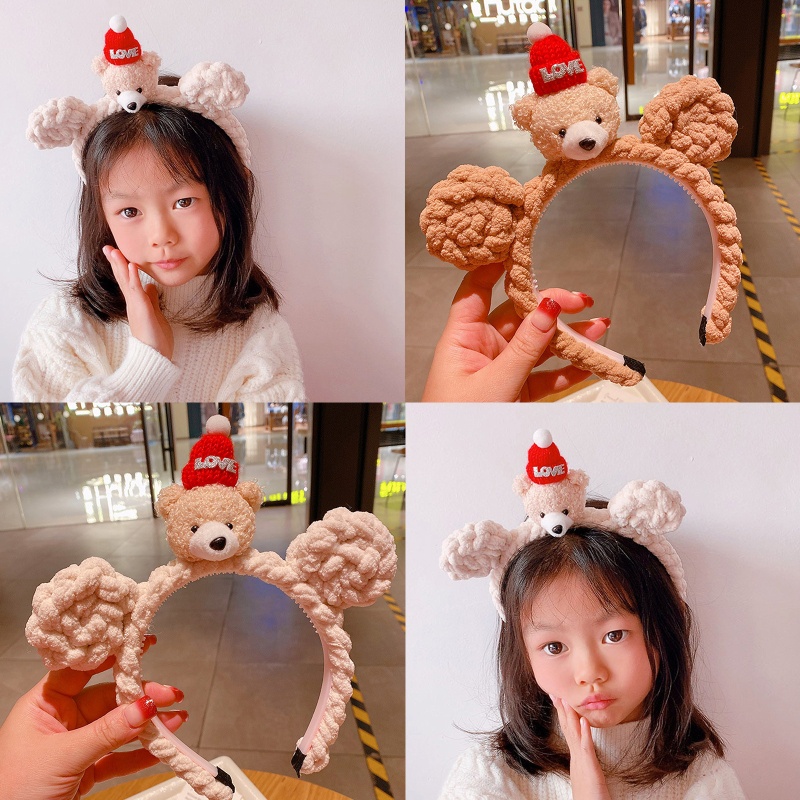 Băng Đô Tai Gấu Bông Hóa Trang Lolita