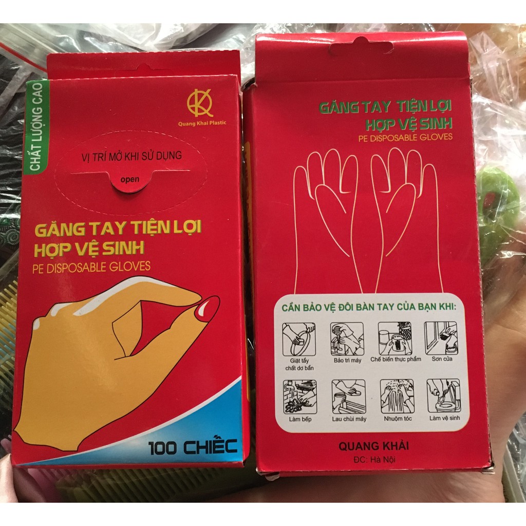 Hộp Găng tay ni lông 100 chiếc LOẠI 1- Aulyshop