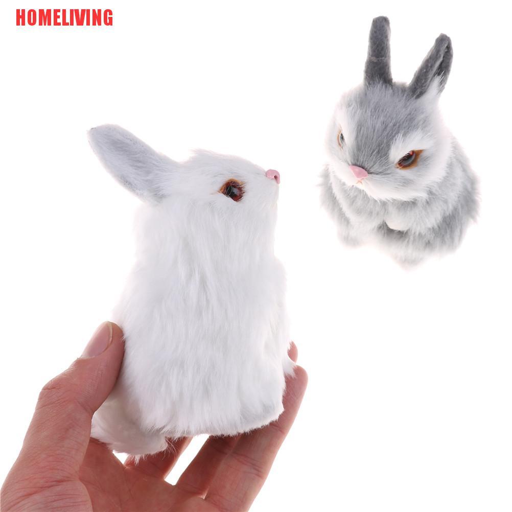 Mô Hình Thỏ Lông Trắng Trang Trí Nhà Cửa