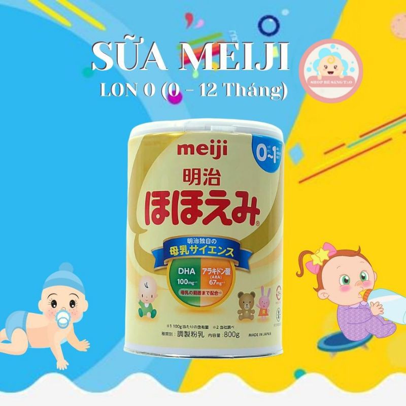 SỮA MEIJI SỐ 0 - 1 NỘI ĐỊA NHẬT 800G