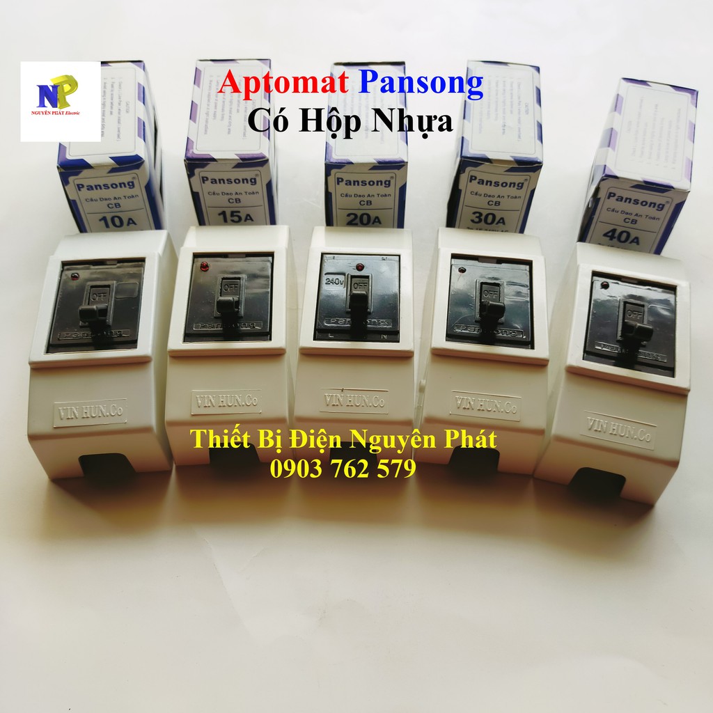 [GIÁ HỦY DIỆT] Cầu Dao An Toàn PANSONG (Aptomat 10A,15A,20A,30A,40A Có Hộp Nhựa)