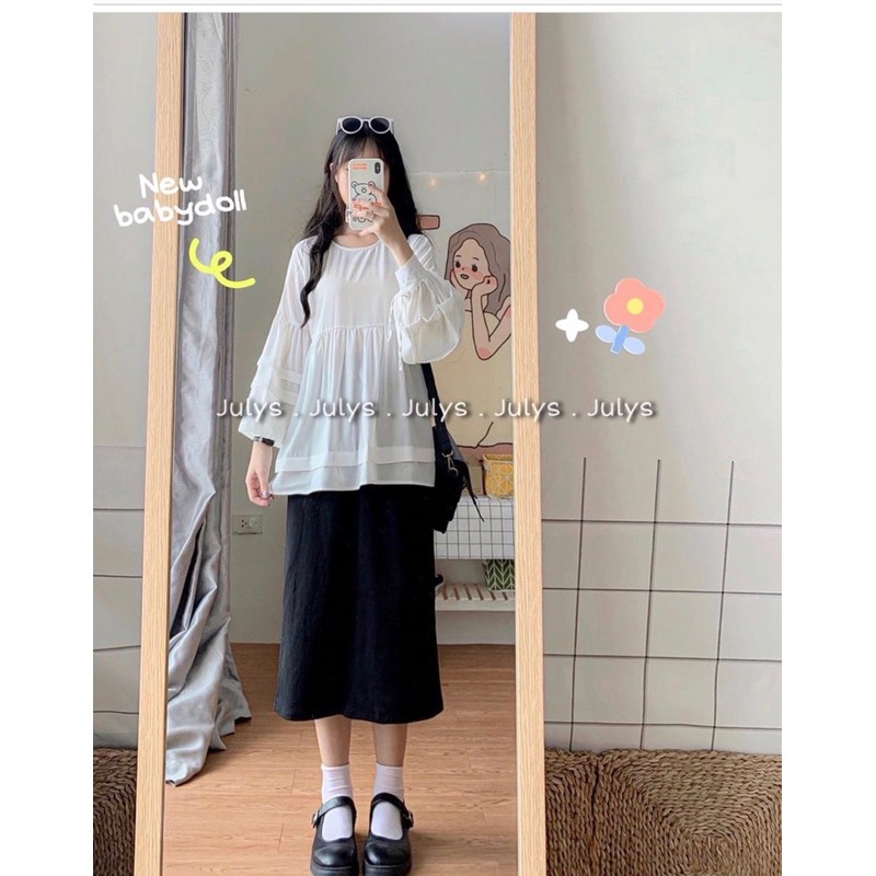 Chân váy thun trơn hàn quốc - 2 màu hàng QC | BigBuy360 - bigbuy360.vn