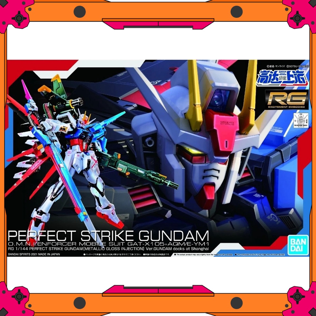 Mô Hình Gundam RG Perfect Strike Gundam Metallic Gloss Injection ( Shanghai Docks Ver )