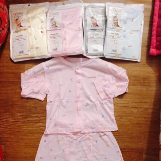 Bộ dài tay noubaby chất sợi tre cho bé
