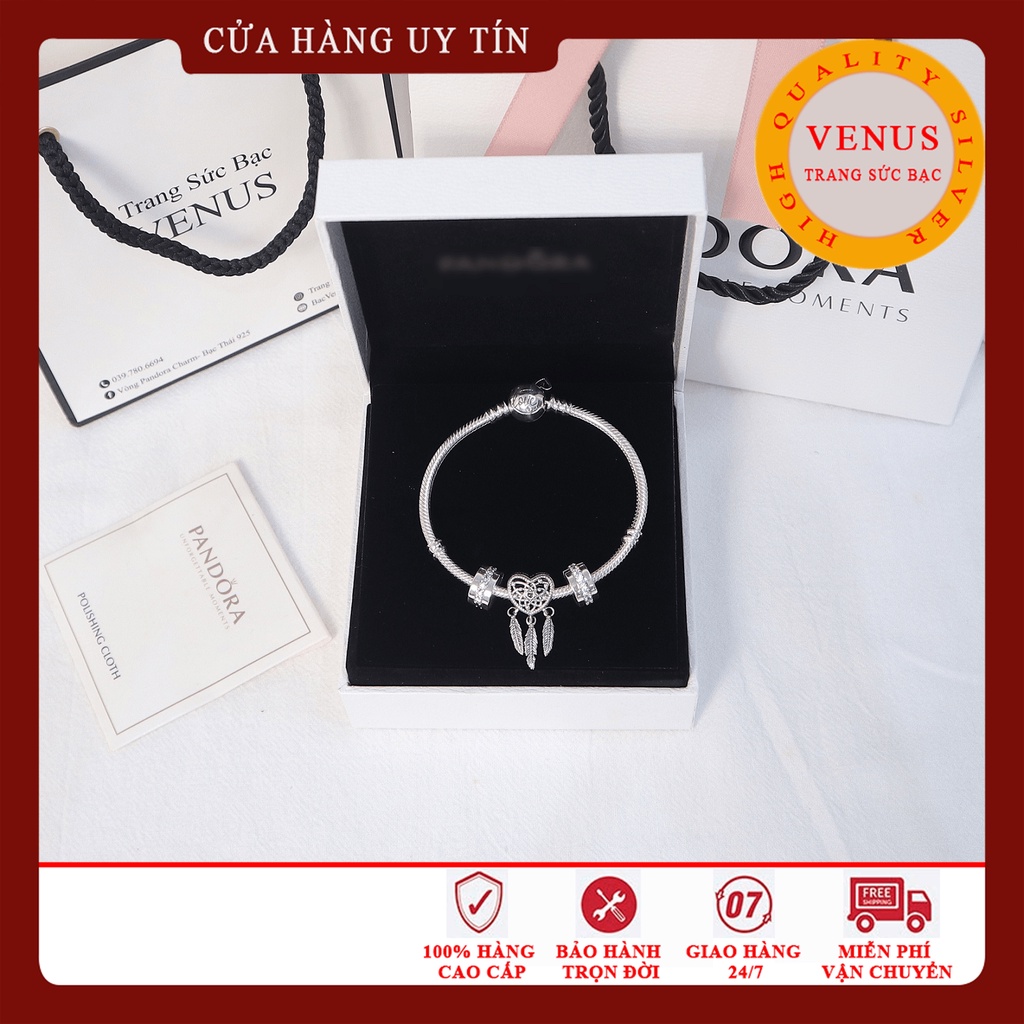 Vòng charm mệnh Kim đơn giản- Bạc 925 cao cấp- VENUS002