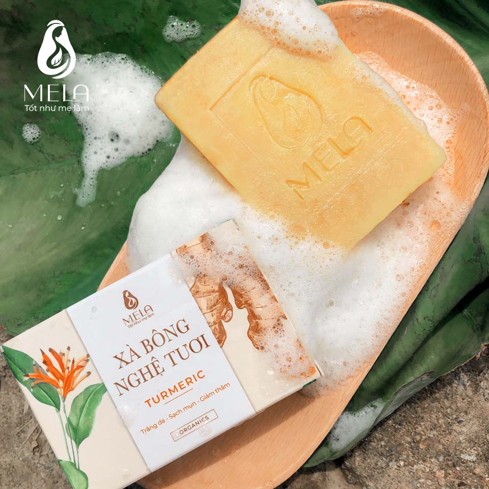 Xà Bông Nghệ MELA Thiên Nhiên Chăm Sóc Mặt Và Body Giúp Da Sáng Khoẻ Mờ Thâm, Xà Phòng Organic Giảm Mụn 100g - ML05 | BigBuy360 - bigbuy360.vn