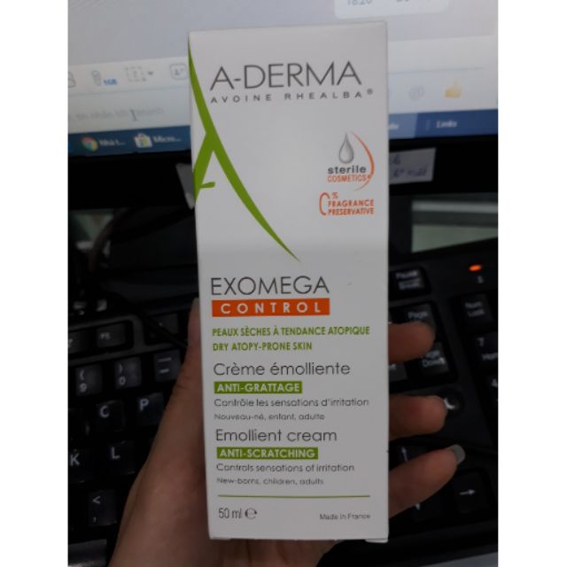 KEM DƯỠNG ẨM VÔ TRÙNG CHO DA KHÔ ADERMA EXOMEGA CONTROL 50ML