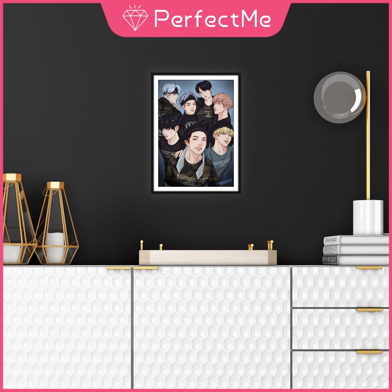 Bộ Tranh Đính Đá 5d Tự Làm Hình BTS 30x40cm