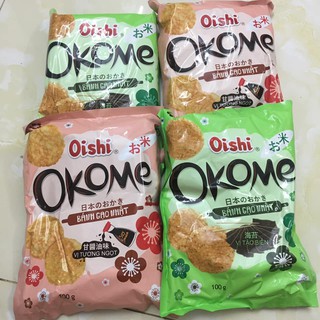 Bánh Gạo Nhật Vị Tương Ngọt/ tảo biển OKOME gói 100g có tem trúng thưởng