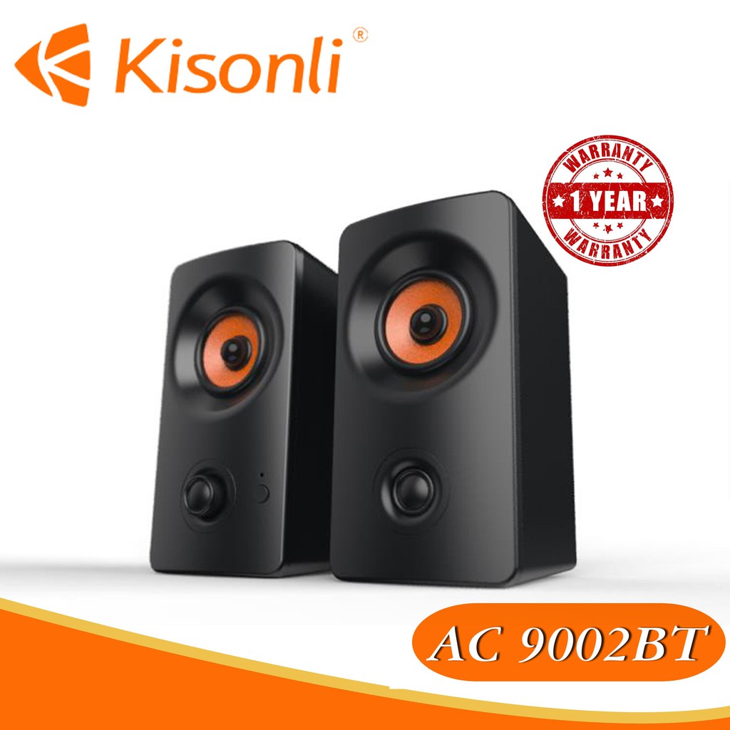 Loa vi tính 2.0 Kisonli AC-9002BT AC 220V âm thanh mạnh mẽ - Hãng phân phối