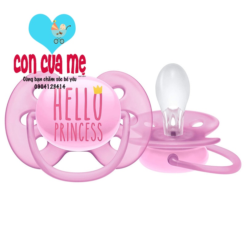 [Chính hãng Mẫu mới 2022] Ty ngậm siêu mềm Avent Ultra Soft vỉ đơn cho bé 0-6 và 6-18 tháng