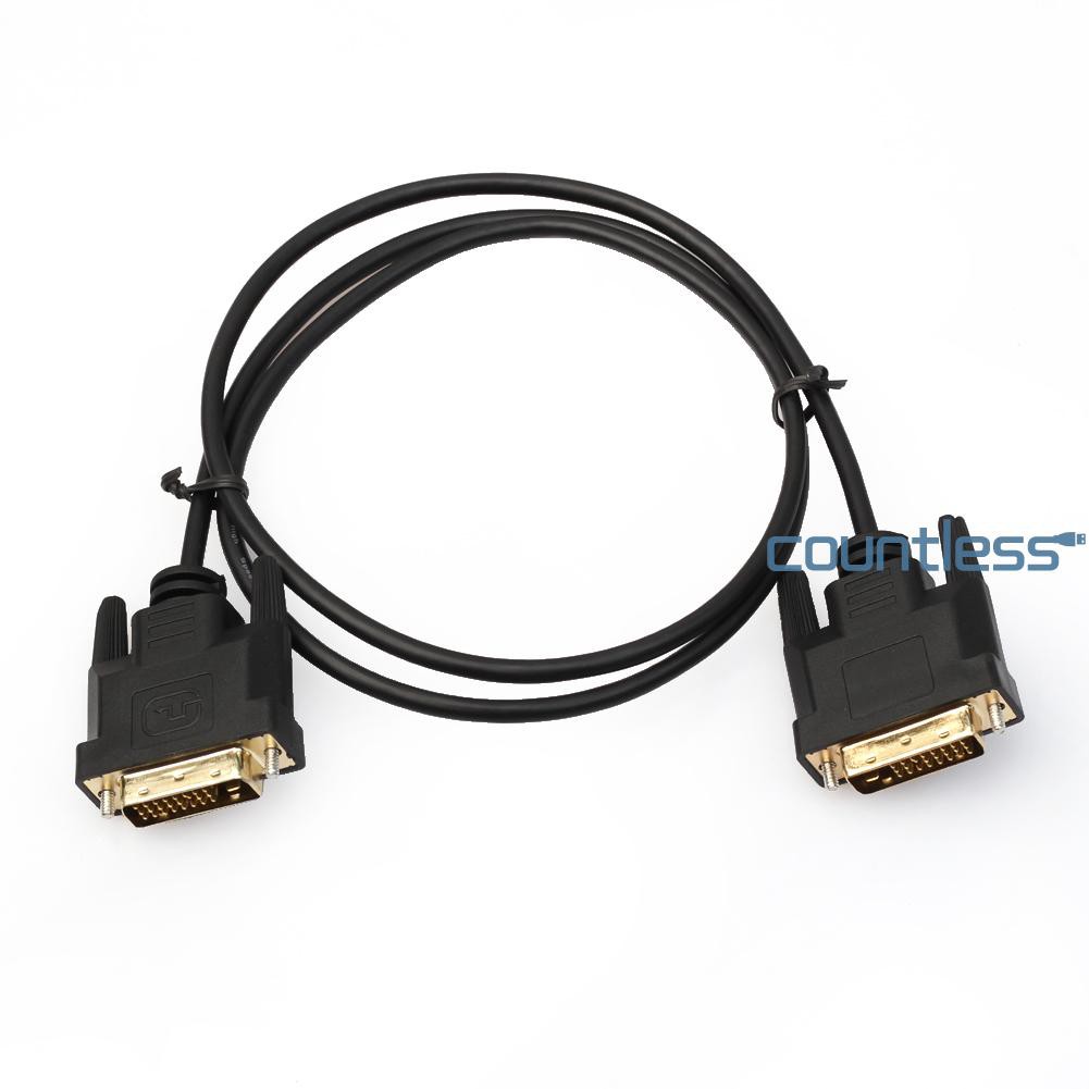 Cáp Chuyển Đổi Dvi D Sang Dvi-D Gold Male 24 + 1 Pin Dual Link Tv