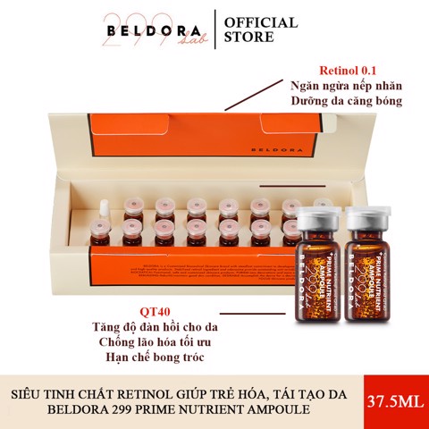 Siêu Tinh Chất Retinol Giúp Chống Lão Hóa, Căng Bóng Da Beldora 299 Prime Nutrient Ampoule