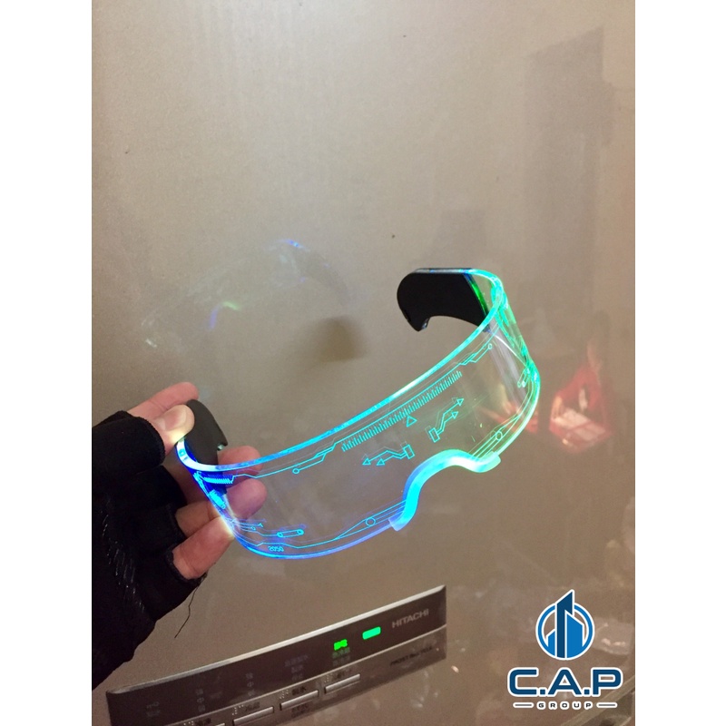 Kính đèn LED phát sáng đi Bar bay quẩy quay Tik Tok cao cấp cực ngầu 3D sang chảnh đổi màu RGB - CAP0VIII0