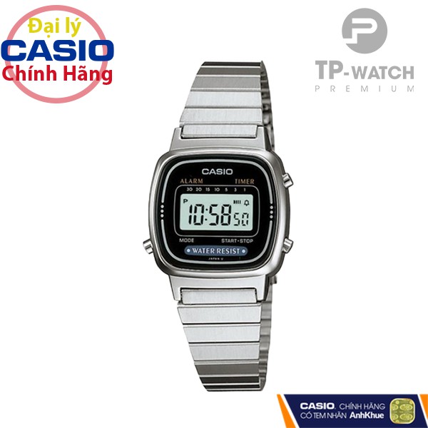 Đồng Hồ Nữ Casio Standard LA670WA-1SDF Chính Hãng | Casio Standard LA670WA-1S Dây Thép