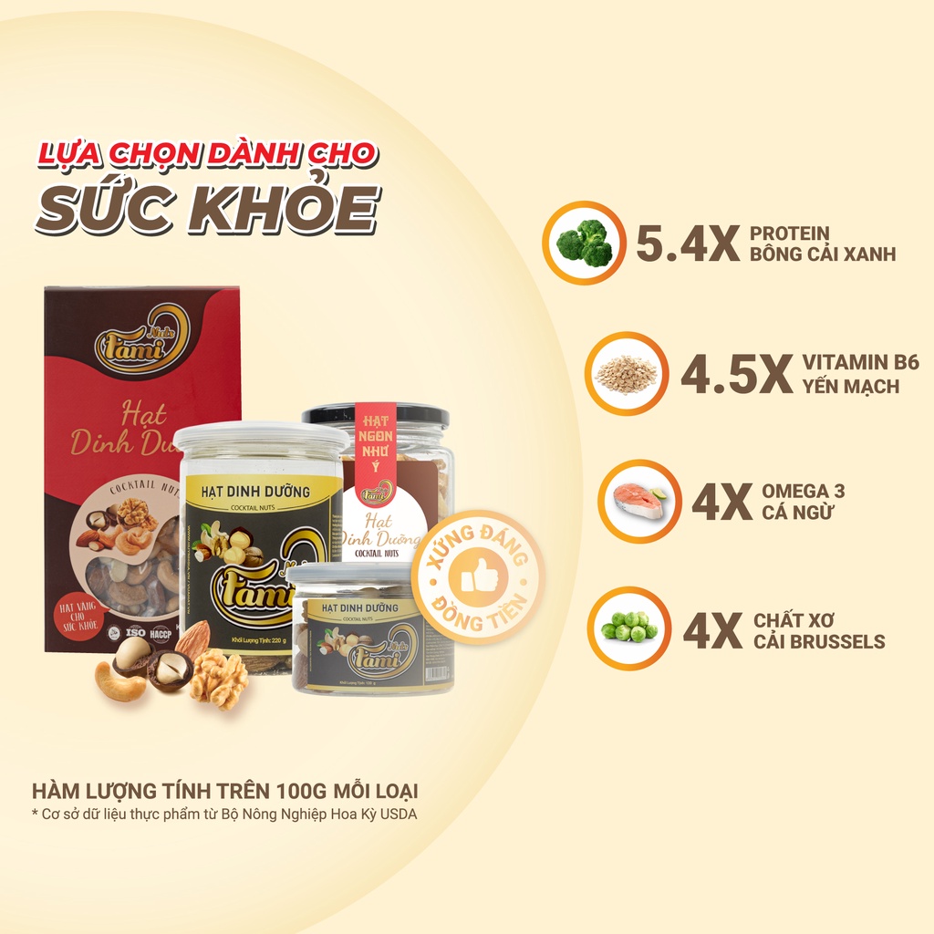 Hạt dinh dưỡng Mix 4 loại hạt thực phẩm giàu dinh dưỡng Faminuts hũ 120 gr
