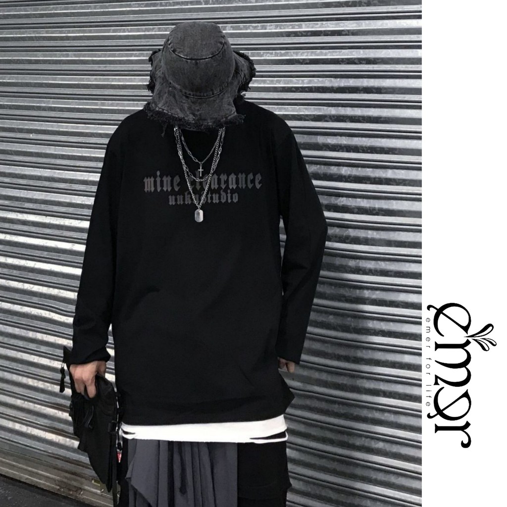 Áo thun DÀI TAY Unisex E'mer BÀN CỜ Basic Tee Áo Phông Nam Nữ Lỡ Oversize Form Rộng Sweater Ulzzang Hàn Quốc