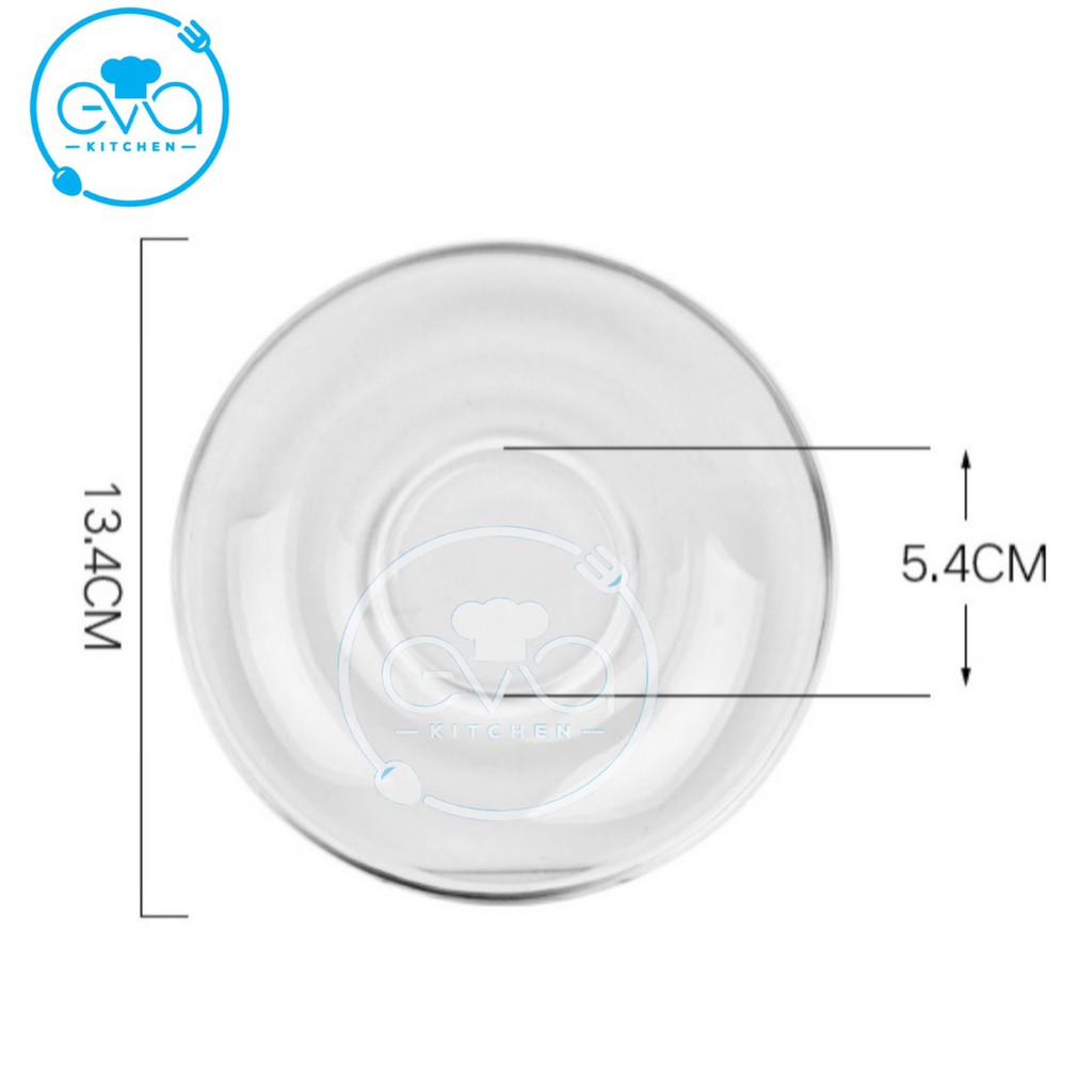 Bộ 6 Đĩa Lót Ly Cốc Thuỷ Tinh Diameter 13.4 cm Cao Cấp M3082 / Bộ 6 Dĩa Lót Ly Cốc Thuỷ Tinh Cao Cấp UG325 M3082