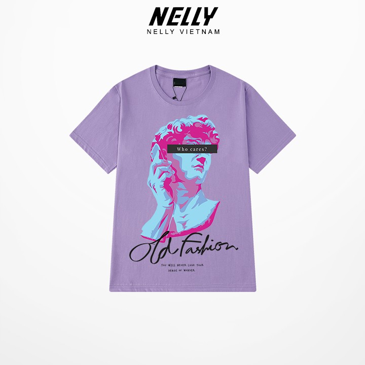 Áo thun tay lỡ NELLY cotton dáng unisex form rộng in hình david old fashion | BigBuy360 - bigbuy360.vn