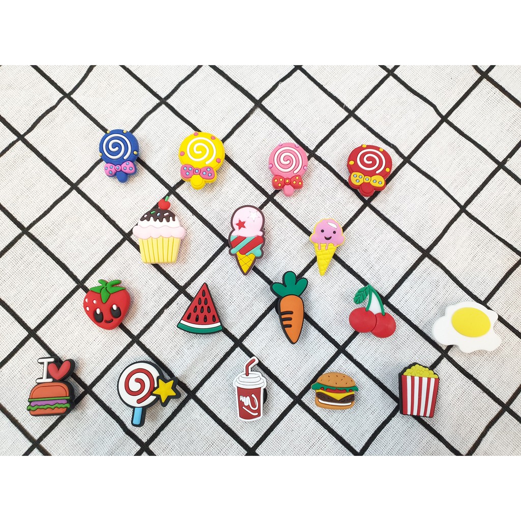 Combo 5/10 Sticker 2D Jibbizt gắn dép CROCS. Tự do chọn mẫu