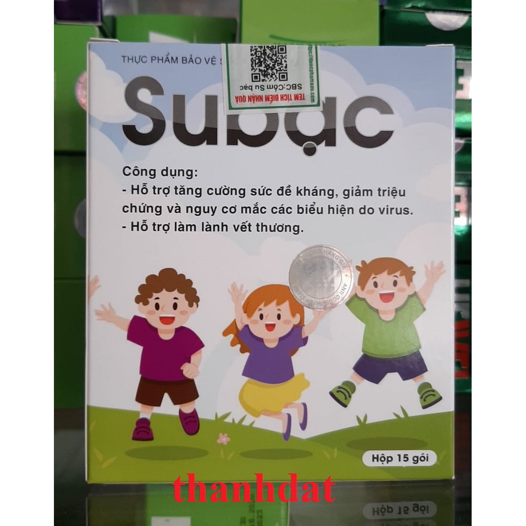 (mua 6 tặng 1) cốm subac tăng sức đề kháng, nhanh lành vết thương su bạc