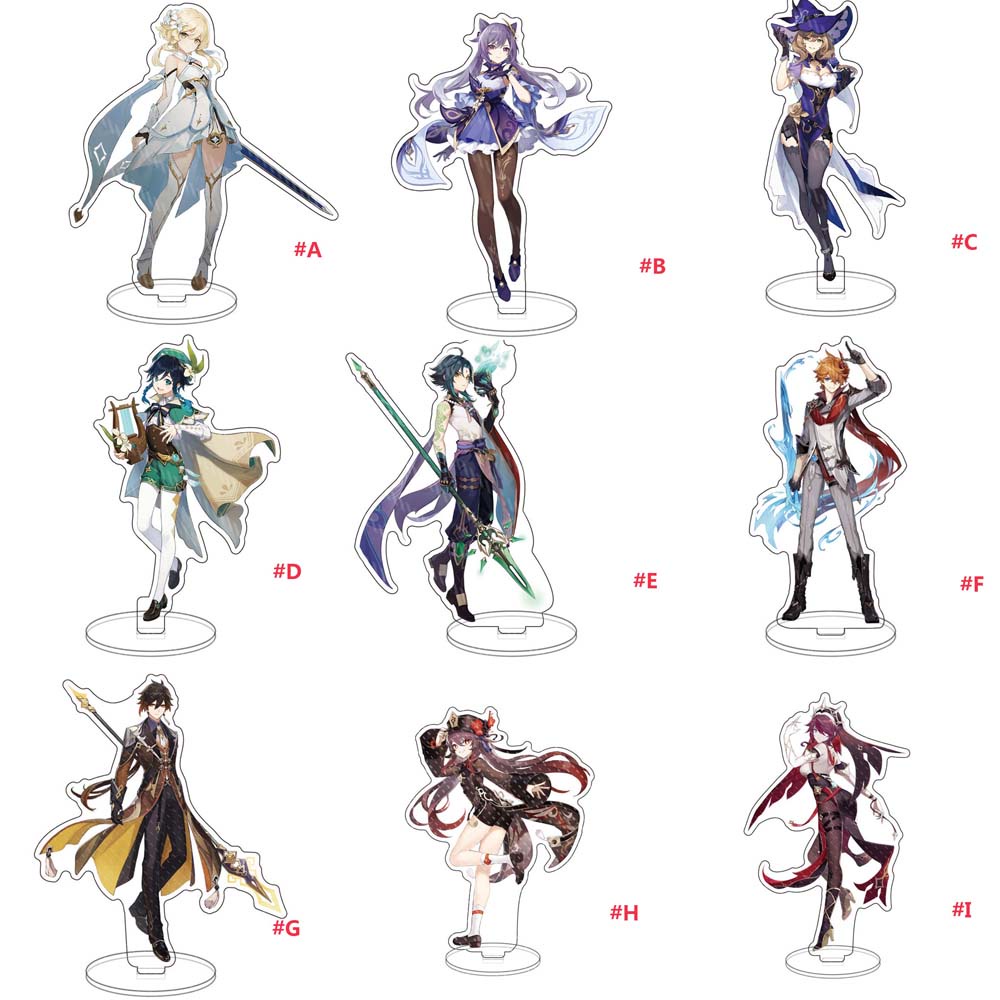 Mô hình nhân vật hoạt hình Genshin Impact có giá đỡ bằng acrylic để bàn trang trí