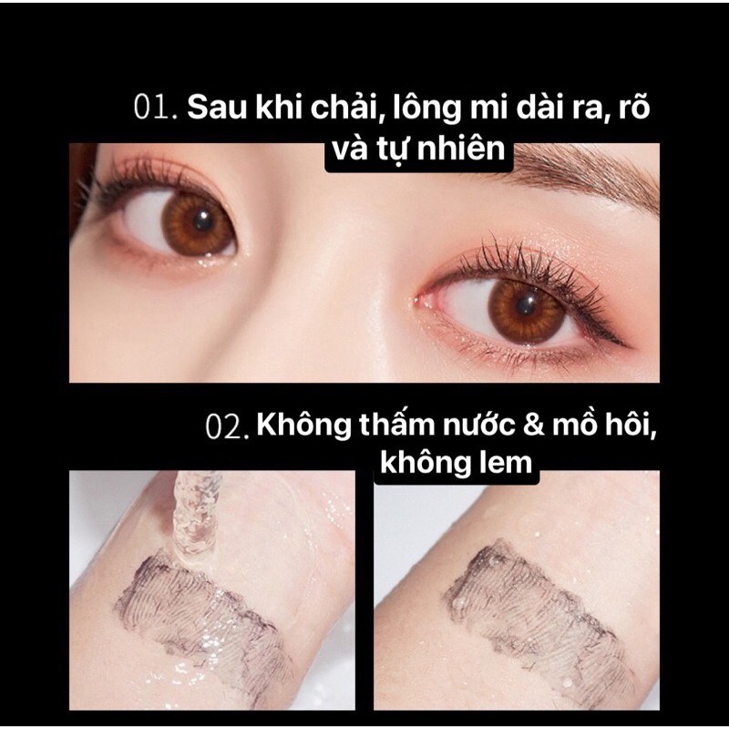 Mascara chuốt mi đầu cọ mảnh HOPE SMILE♥️Nội địa Trung♥️CHÍNH HÃNG