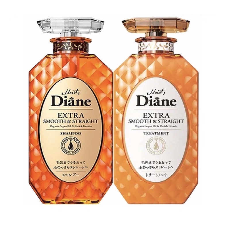 Dầu gội - dầu xả vào nếp thẳng mượt Moist Diane Extra Smooth &amp; Straight 450ml Dầu gội xả cao cấp