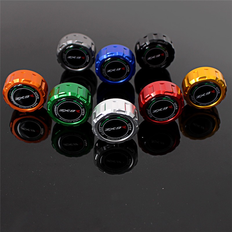 New 8 Colors Motorcycle Filter Fluid Rear Brake Master Cylinder Oil Reservoir Cover Cap For Kawasaki ZX9R ZX-9R 1998-2003