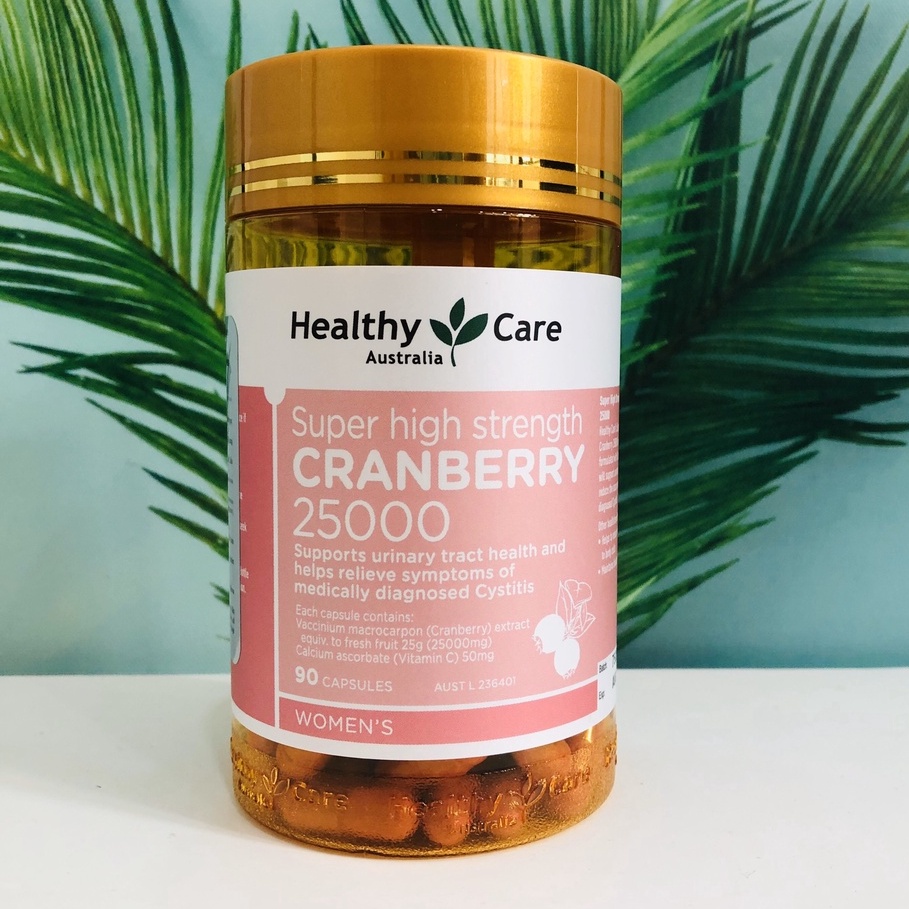 Healthy Care Super Cranberry 25000 90 Capsules - Viên Uống Hỗ Trợ Đường Tiết Niệu 90 Viên