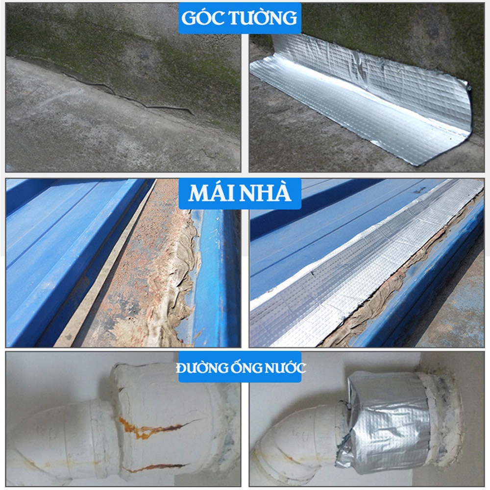 Băng Keo Siêu Dính Đa Năng, Băng Dính Chống Thấm, Chống Dột Dán Được Trên Mọi Bề Mặt Chọn Size Hãng Amalife
