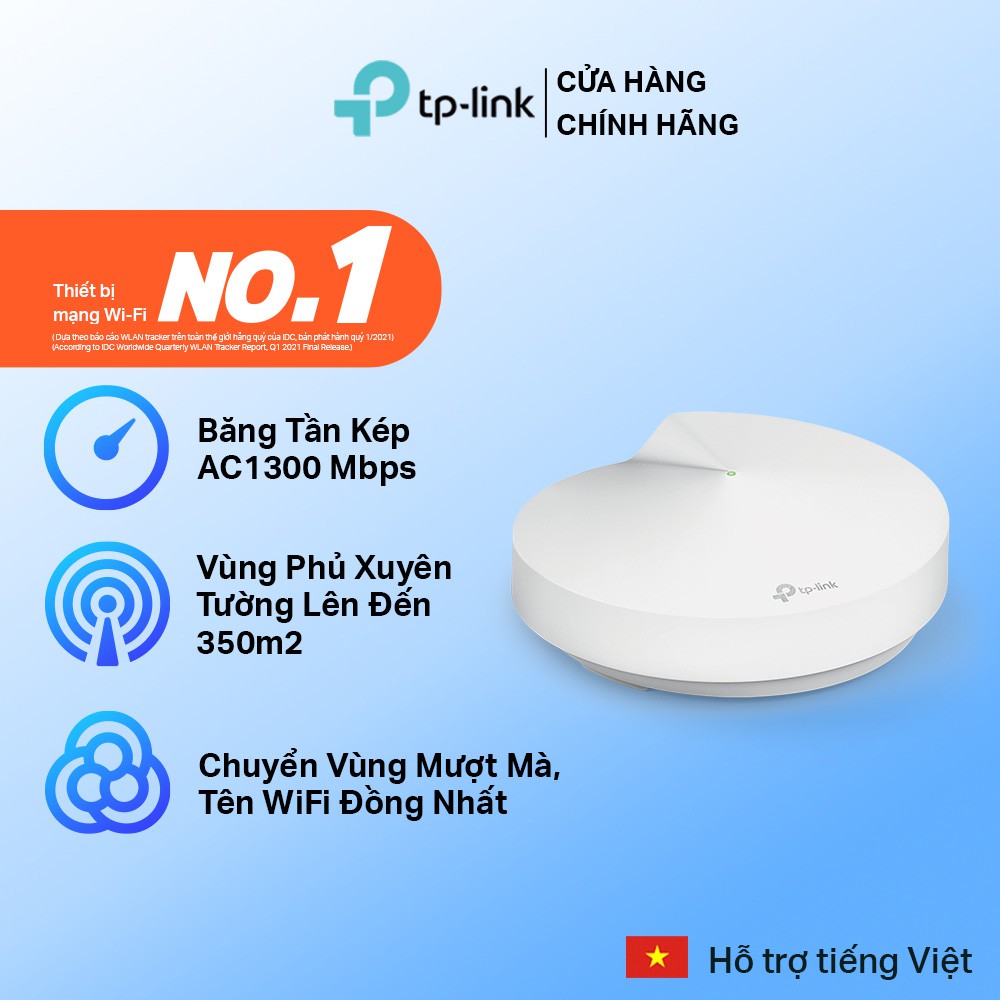 [Hỏa Tốc] Hệ Thống Mesh Wifi TP-Link Deco M5 (1-pack) Chuẩn AC 1300Mbps Dành Cho Gia Đình