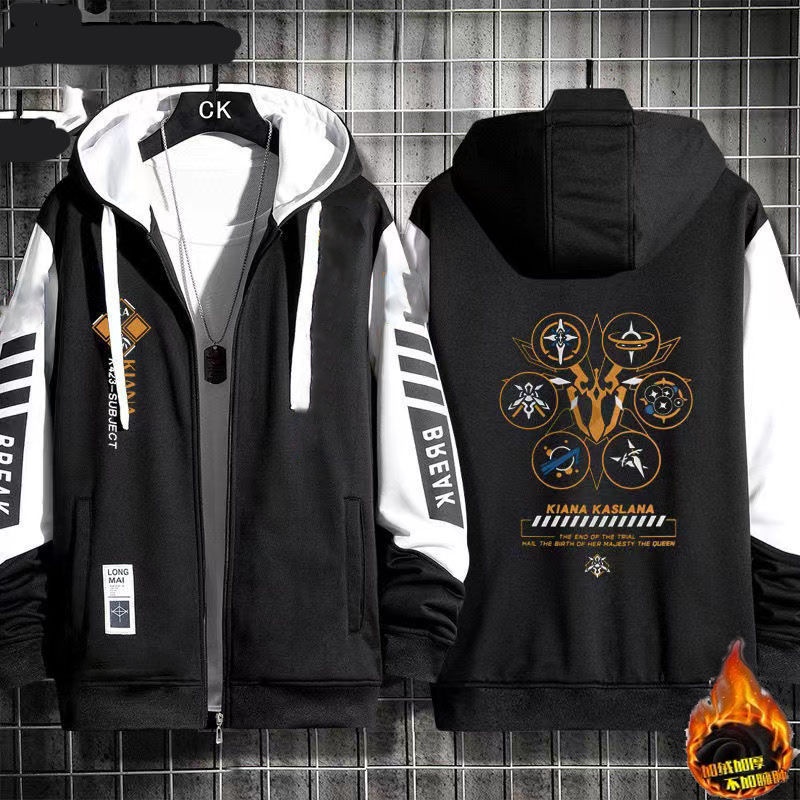 Áo khoác khóa kéo 2 mặt họa tiết hoạt hình 3 chiều thời trang cho nam