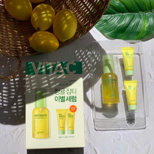 Set dưỡng giảm thâm GOODAL GREEN TANGERINE VITA C